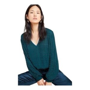 Bl-nk for Anthropologie Maris Beaded Blouse